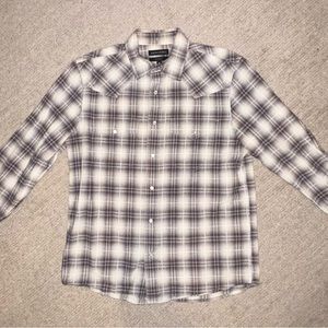 Banana Republic Plaid Western Shirt || Size: Medium